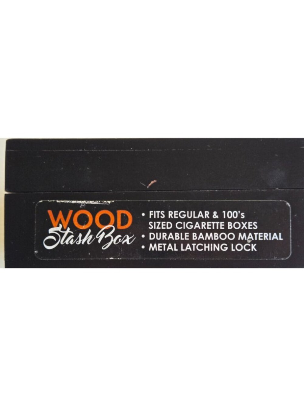 Vintage Wood Cigarette Stash Box Trinket Box 4.75 x 4.75 x 2 inches Black & Tan - Picture 2 of 8